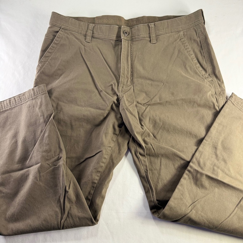 Weatherproof Mens Utility Pants Walnut Brown Stretch 38x32 W3F492SC - Picture 3 of 5